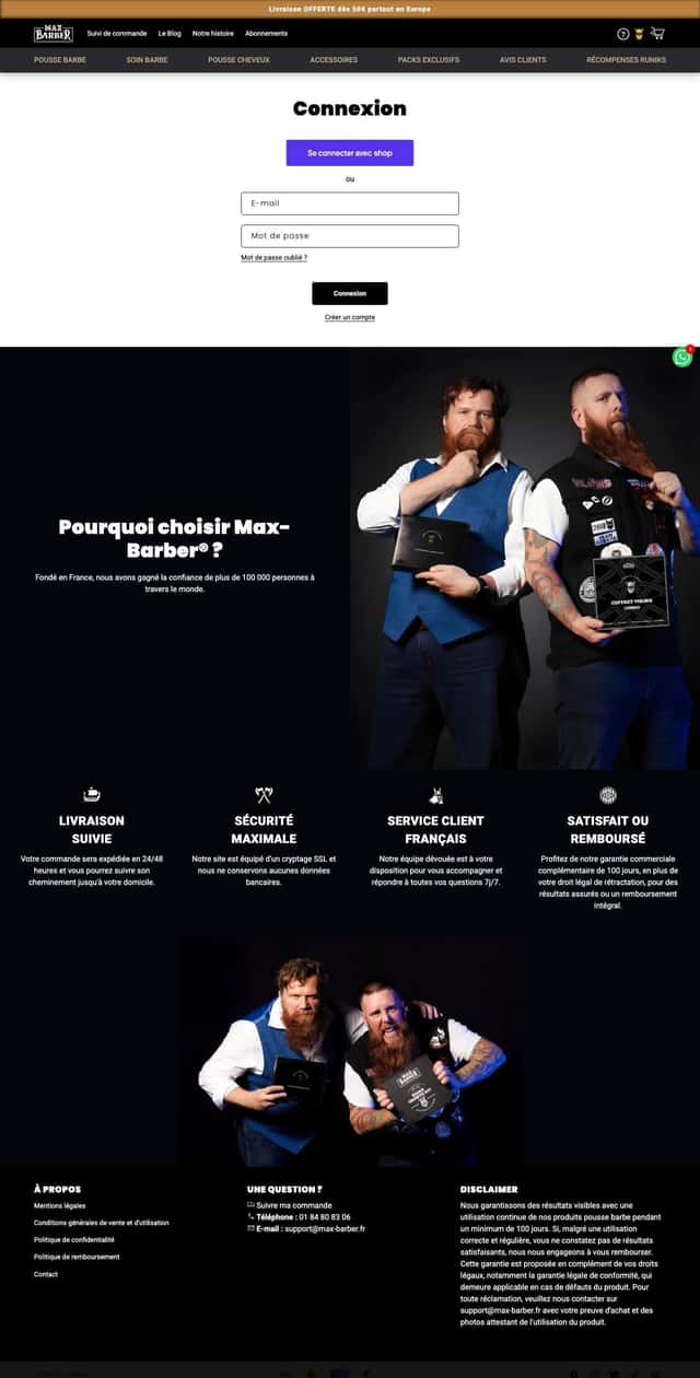 Max Barber loyalty page