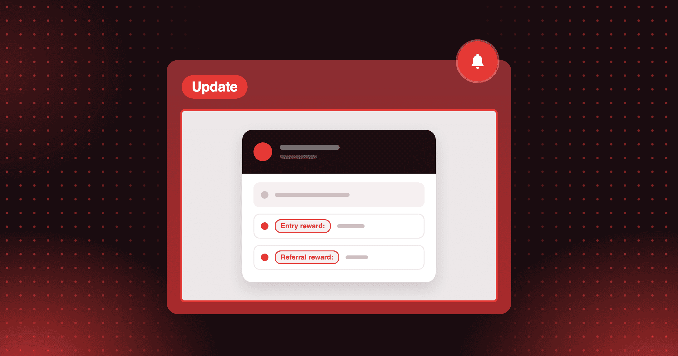 Joy widget tier perk list with Entry reward and Referral reward labels