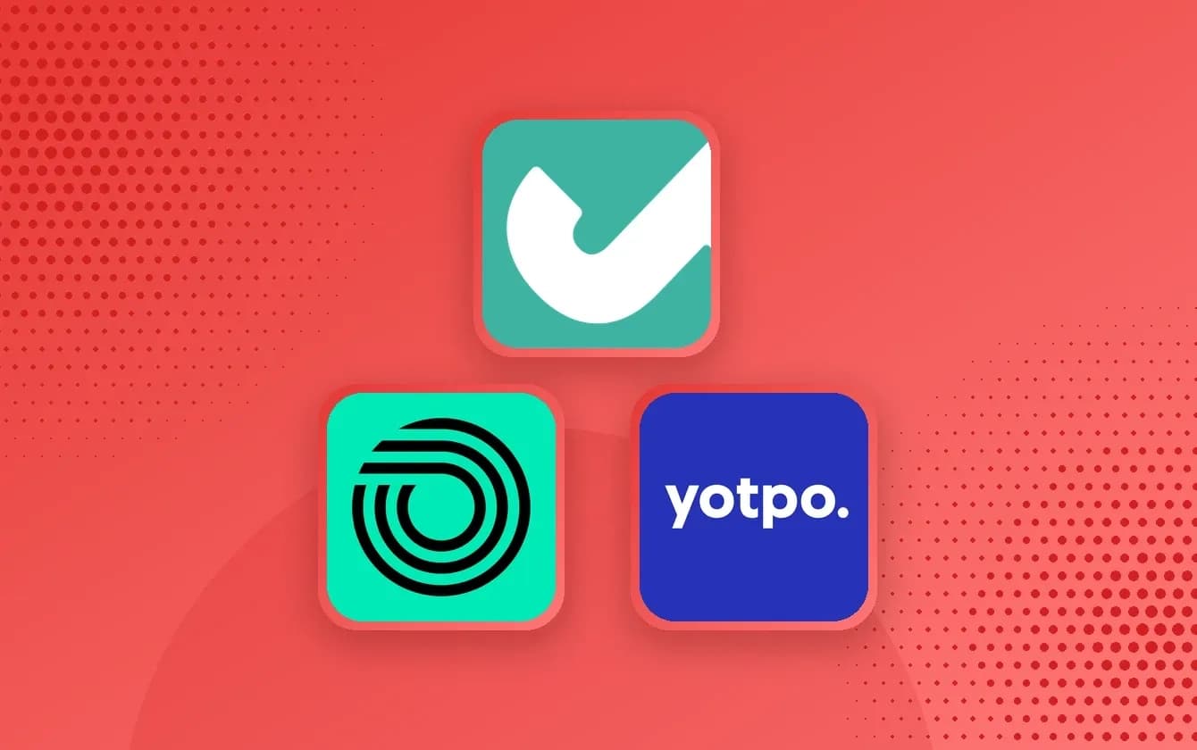 Judge.me, Okendo and Yotpo app icons