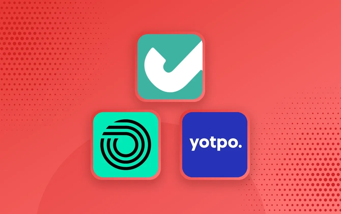 Judge.me, Okendo and Yotpo app icons