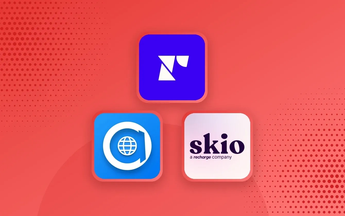 Recharge, Appstle and Skio app icons