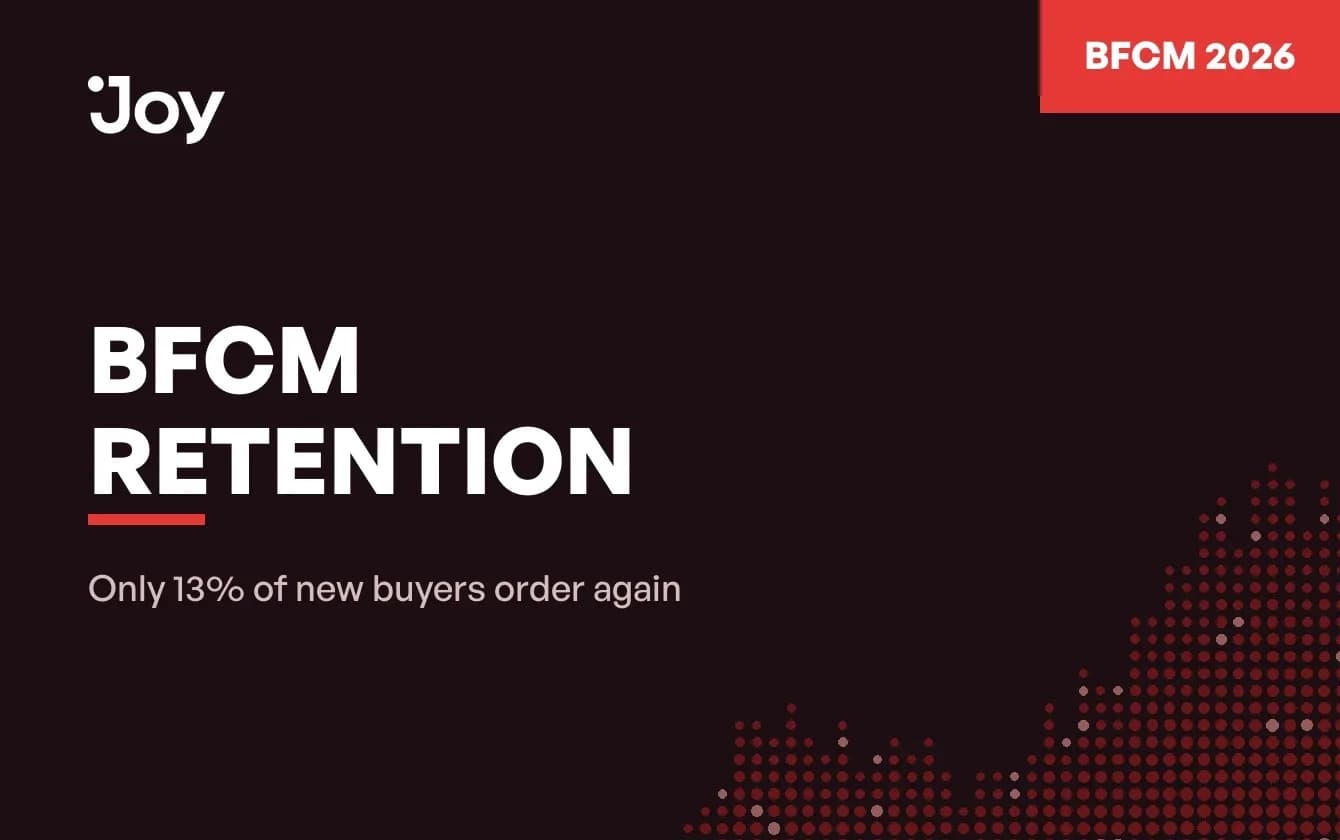 BFCM retention thumbnail: only 13% of new buyers place a second order
