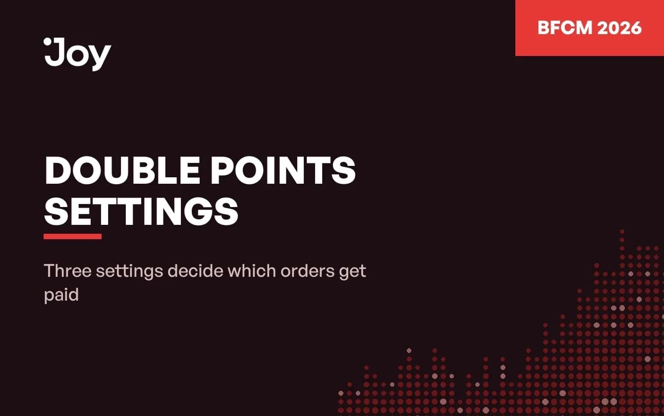 Dark BFCM card reading Double points settings
