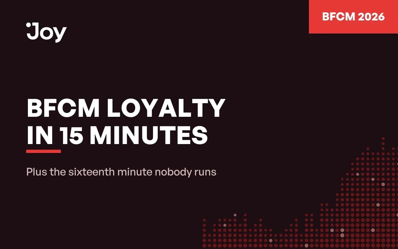 BFCM loyalty setup thumbnail: fifteen minutes plus the sixteenth minute nobody runs