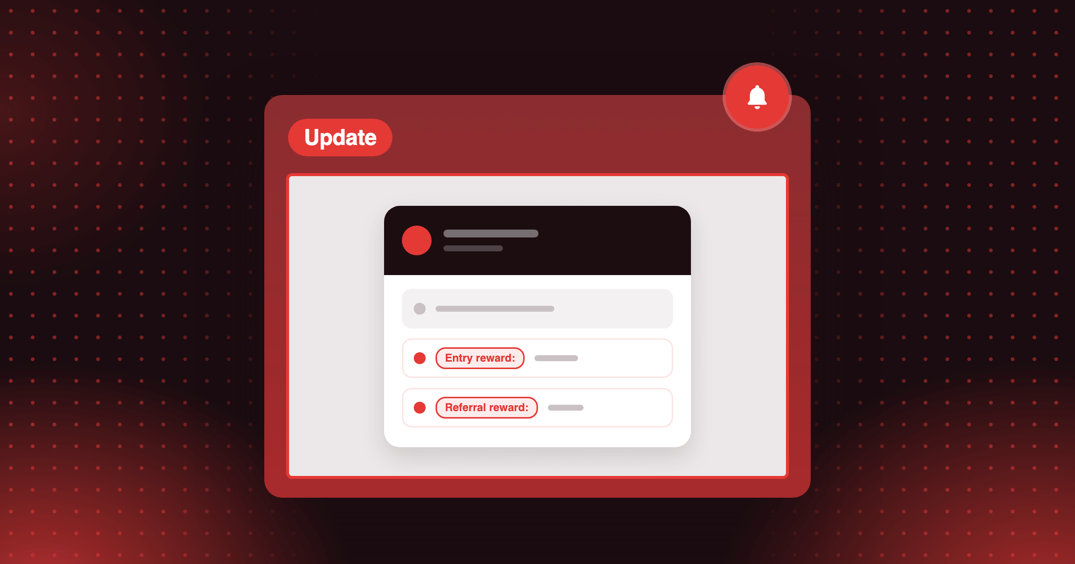Joy widget tier perk list with Entry reward and Referral reward labels