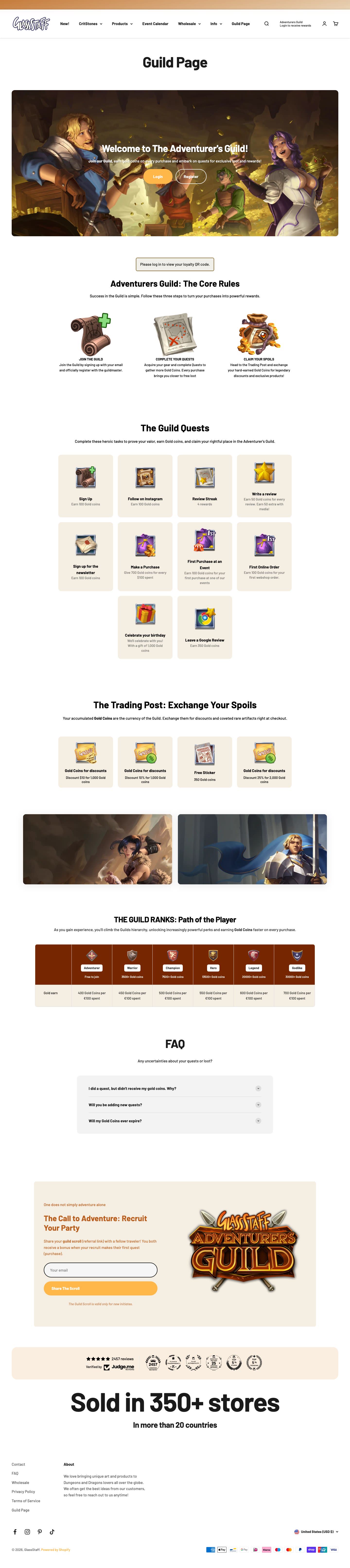 Glassstaff loyalty program