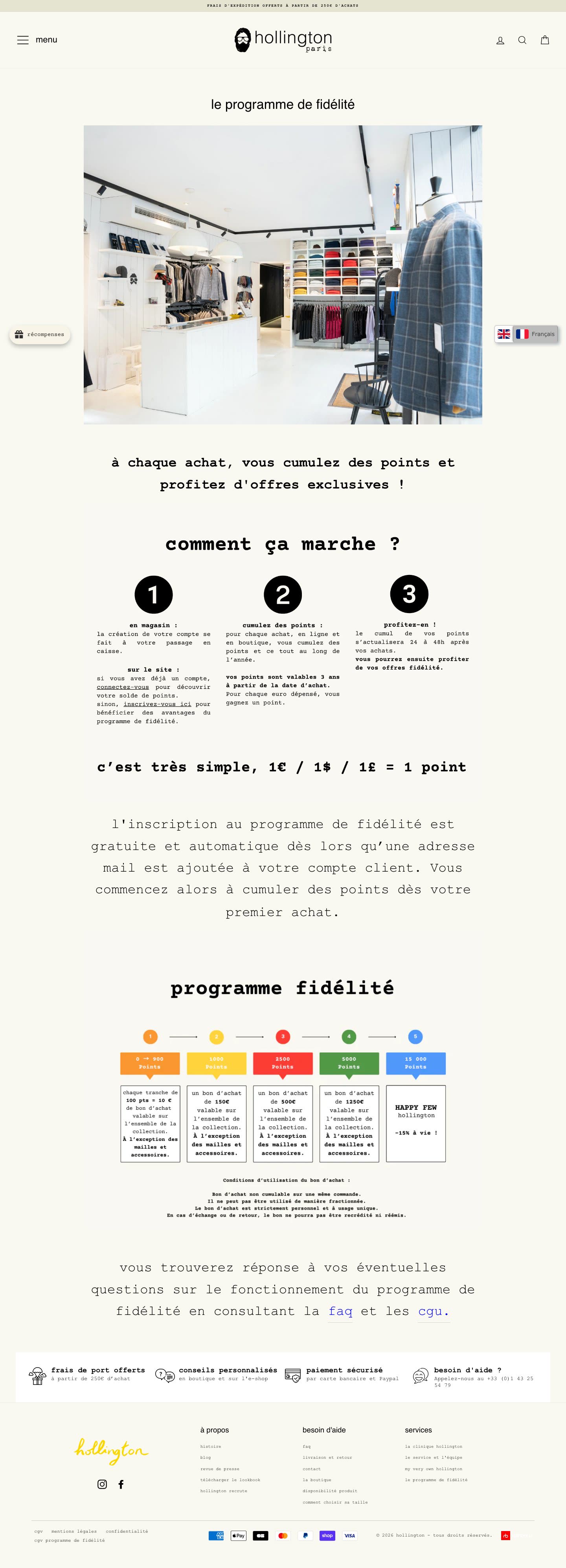 Hollington loyalty program