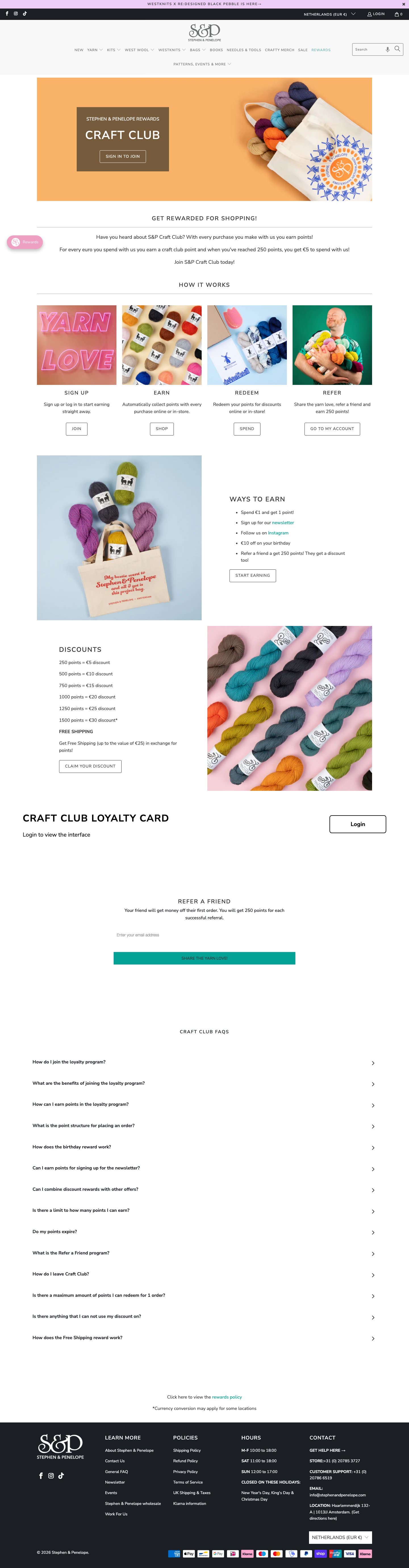 Stephen & Penelope loyalty program