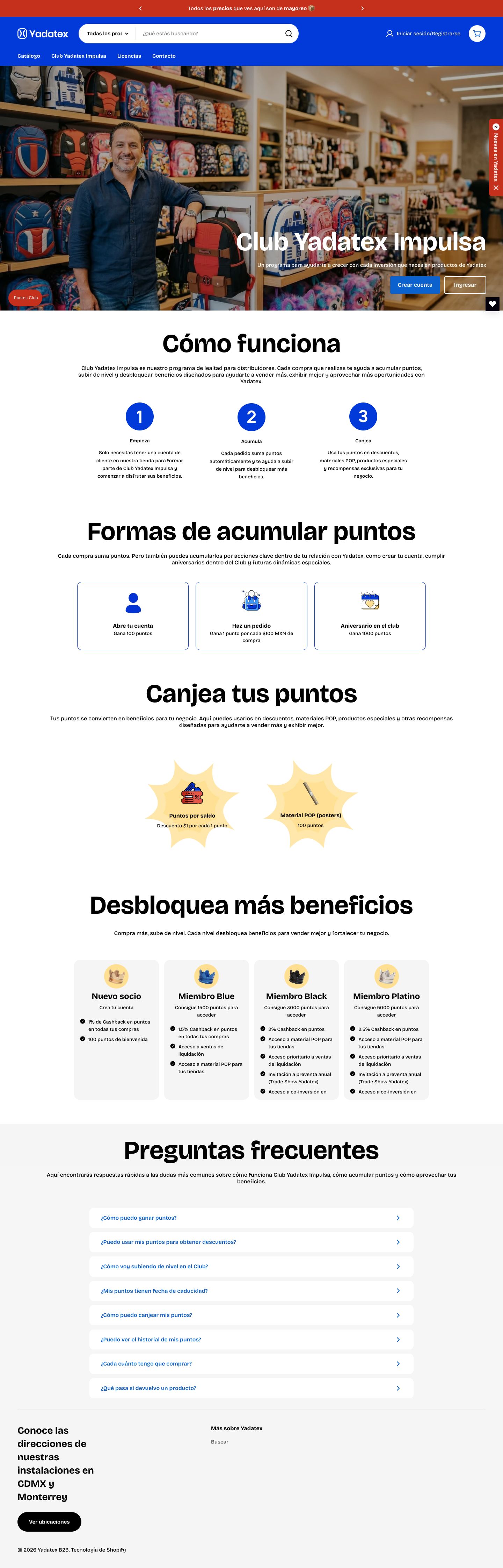 Yadatex loyalty program